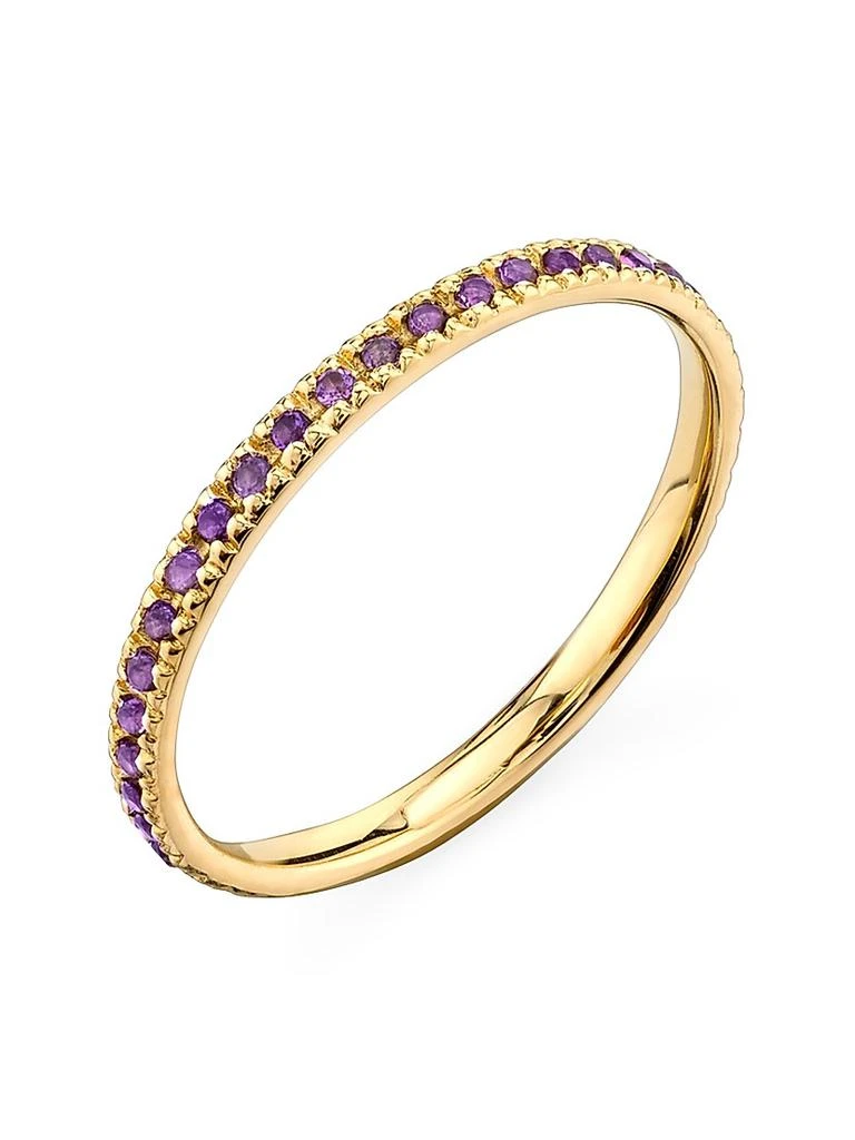 Shop Under The Sea Eternity 14K Yellow Gold Amethyst Ring on