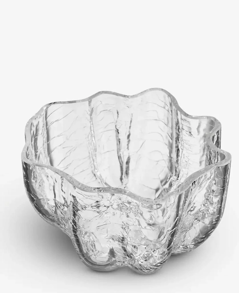 Kosta Boda 3.8" Crackle Crystal Glass Votive Bowl 3