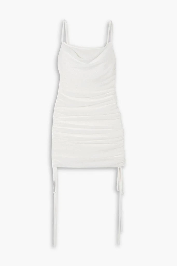 DION LEE Gathered open-knit mini dress 1