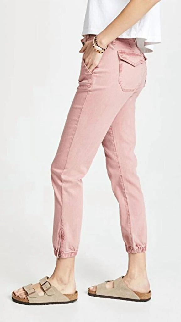 Paige Mayslie Ankle Zip Pull On High Rise Jogger In Pink 2