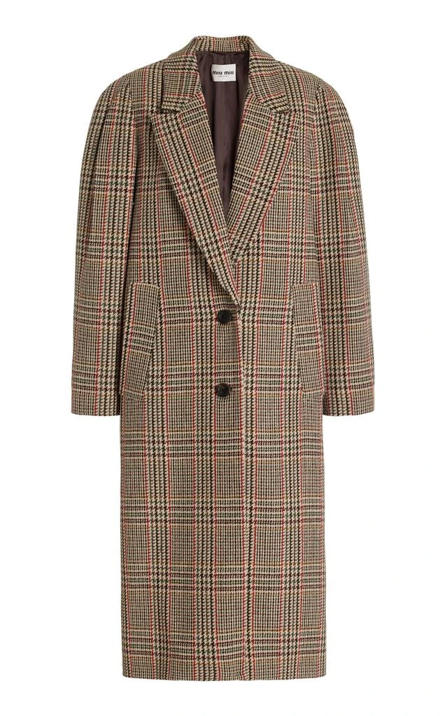 Miu Miu Miu Miu - Single-Breasted Tartan Coat - Print - IT 40 - Moda Operandi 1