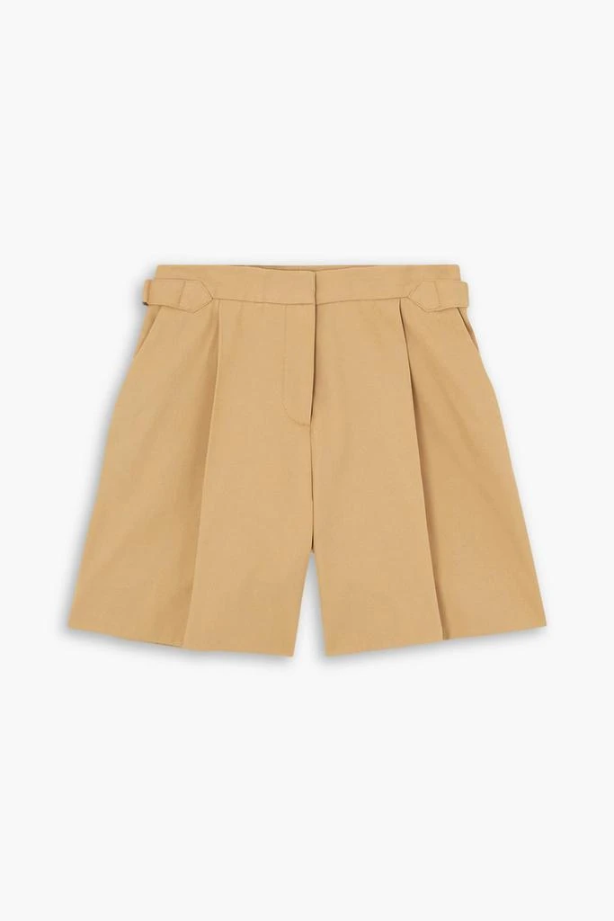 See by Chloé Pleated cotton-gabardine shorts 1