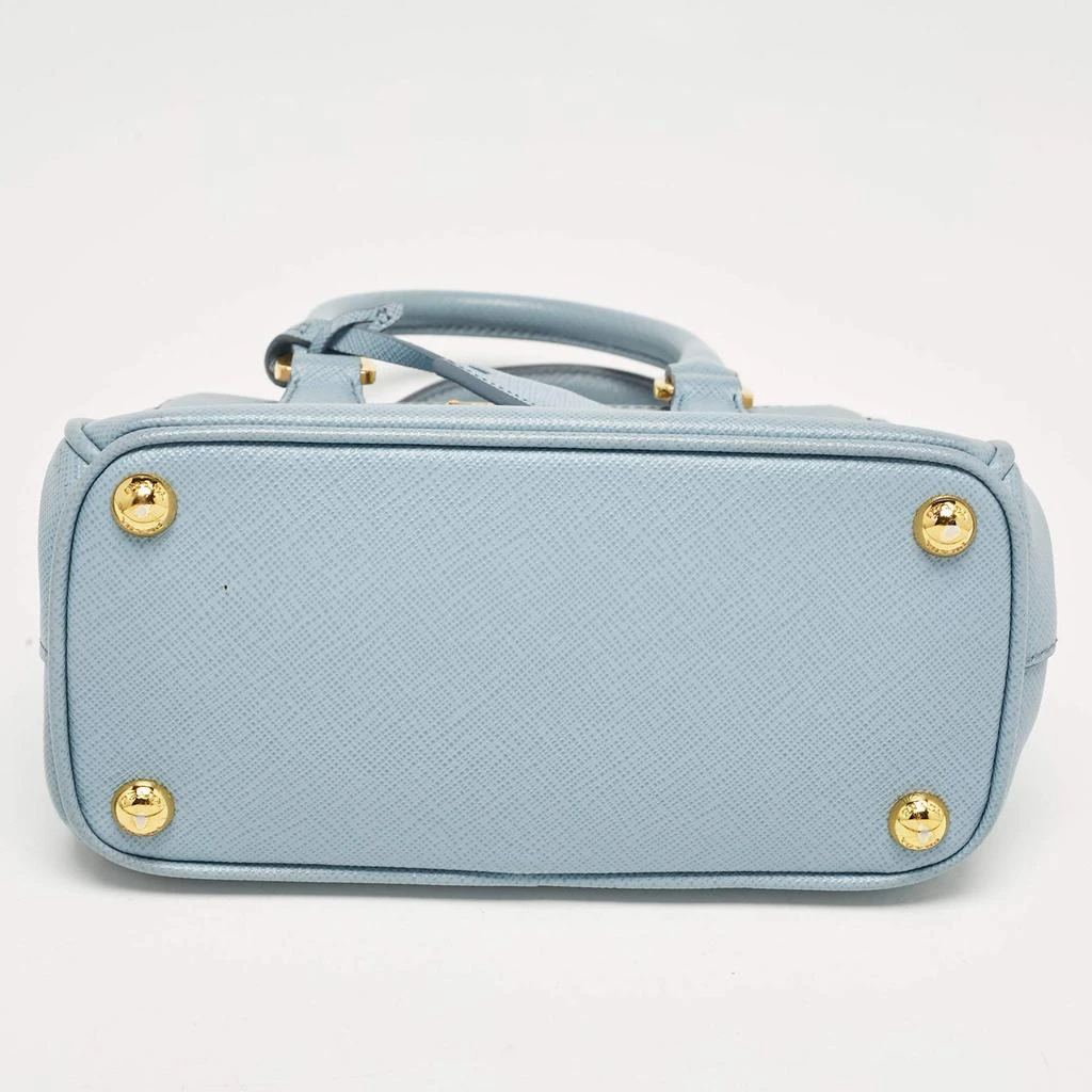 Prada Prada Light Blue Saffiano Lux Leather Mini Double Zip Crossbody Bag 9