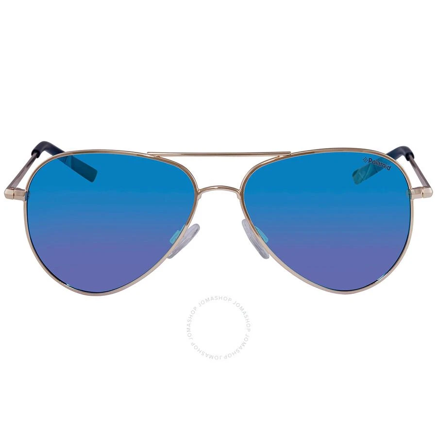Polaroid Polaroid Polarized Blue Pilot Unisex Sunglasses PLD 6012/N 0J5G/JY 56 1