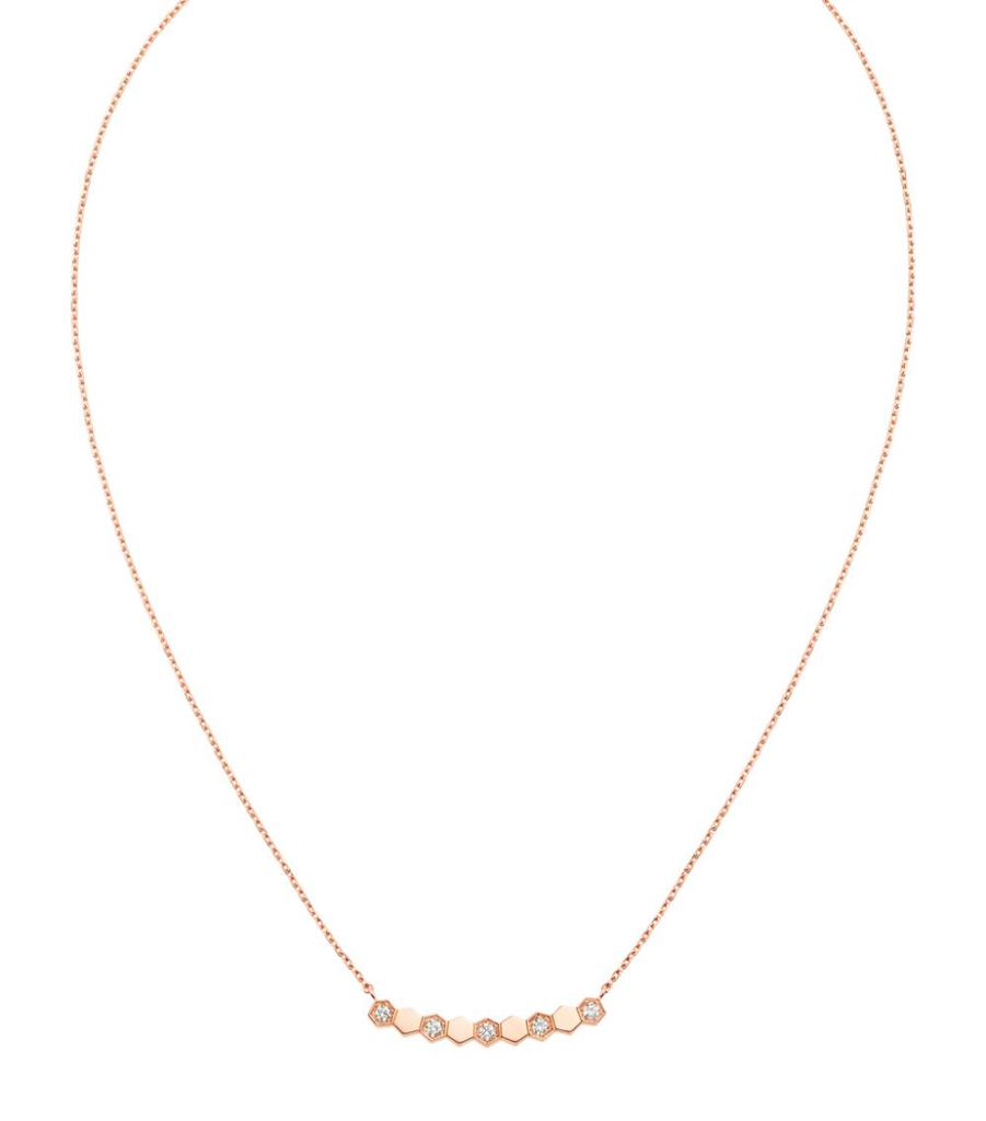 Chaumet Rose Gold and Diamond Bee My Love Pendant Necklace