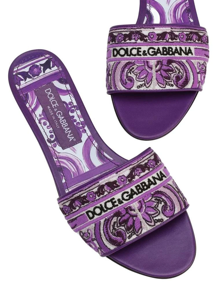 Dolce & Gabbana Dolce & Gabbana Majolica Pattern Slide Sandals 4