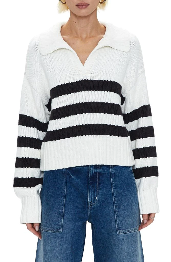 Pistola Arlo Stripe Cotton Polo Sweater 1