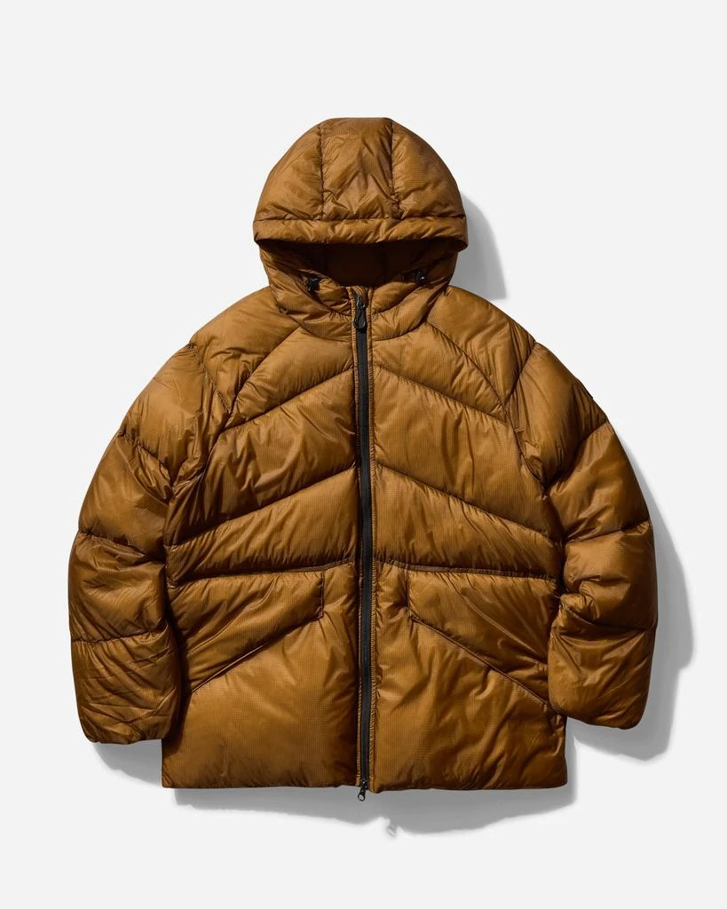 PYRENEX Men's Nitty Gritty Stellar Hooded Technical Down Jacket Bronze Brown new arrivals