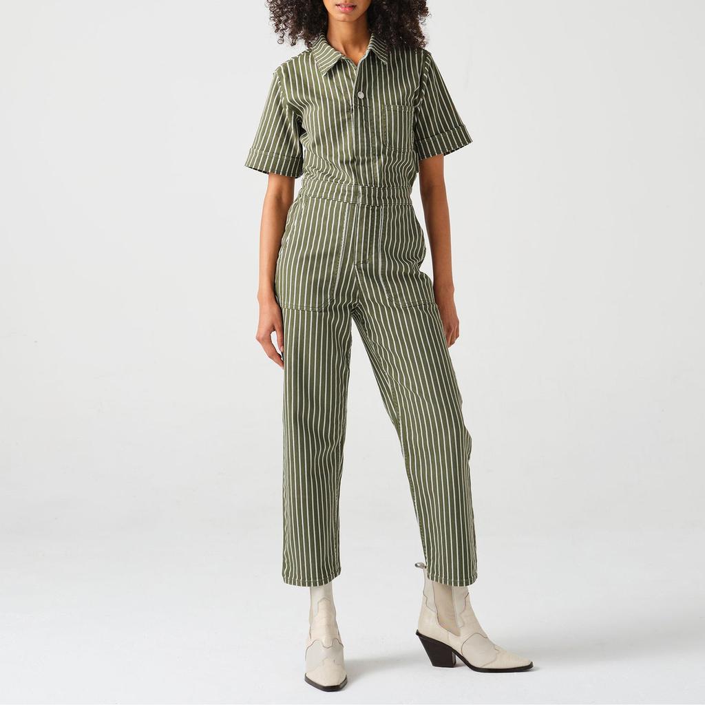 Seventy + Mochi Pearl Striped Denim Jumpsuit – On Sale Now with Up