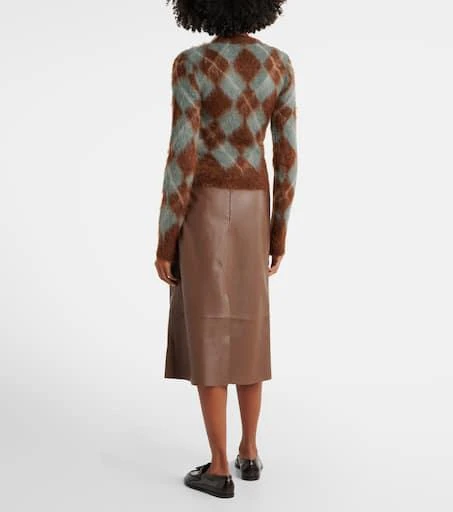 AMI Argyle alpaca and mohair-blend sweater 3
