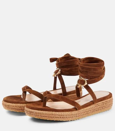 Gianvito Rossi Suede espadrille sandals 4