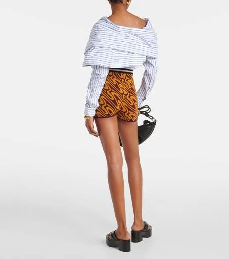 Dries Van Noten High-rise jacquard shorts 3