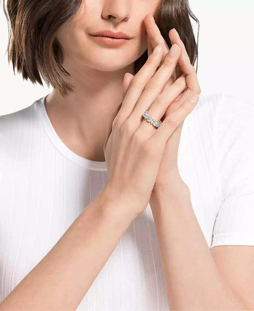 Swarovski Rose Gold-Tone Crystal Ring 6