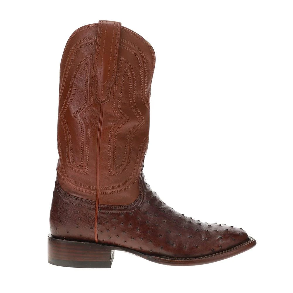 Tecovas Emmitt Broad Ostrich Square Toe Cowboy Boots 1