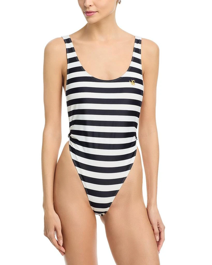 FRAME Ritz Stripe One Piece Swimsuit 1