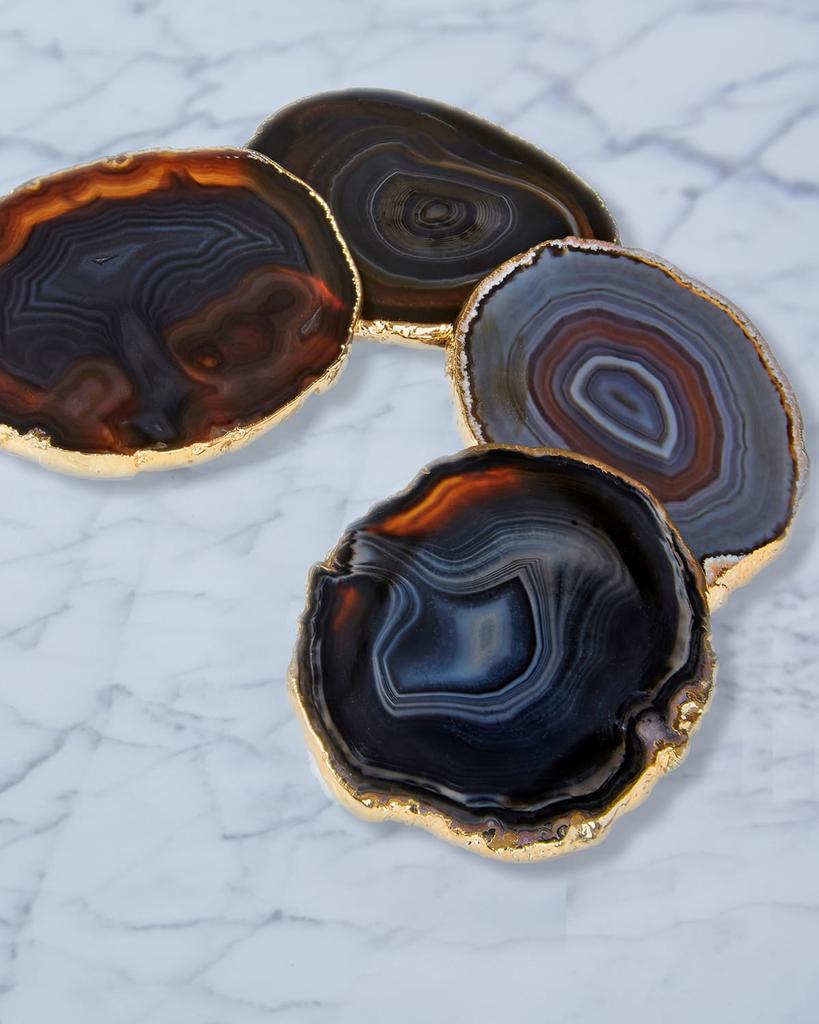ANNA New York Midnight Agate Lumino Coasters, 4-Piece Set