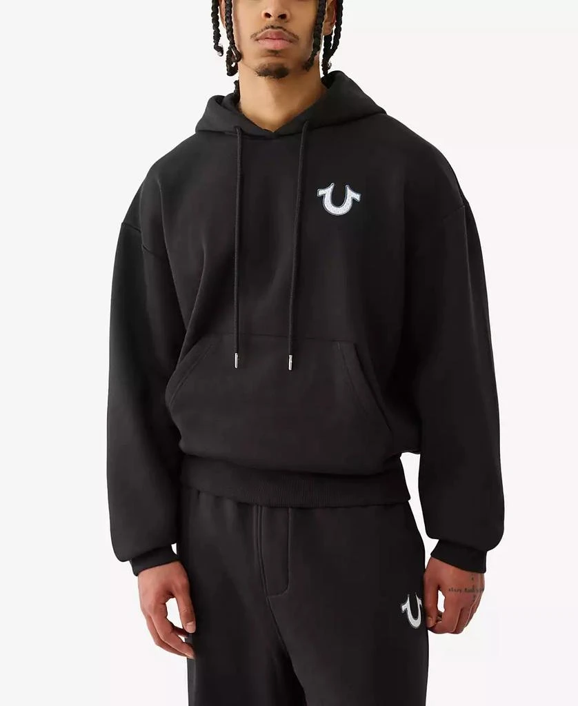 True Religion Men's Mesh Logo Pullover Hoodie 1