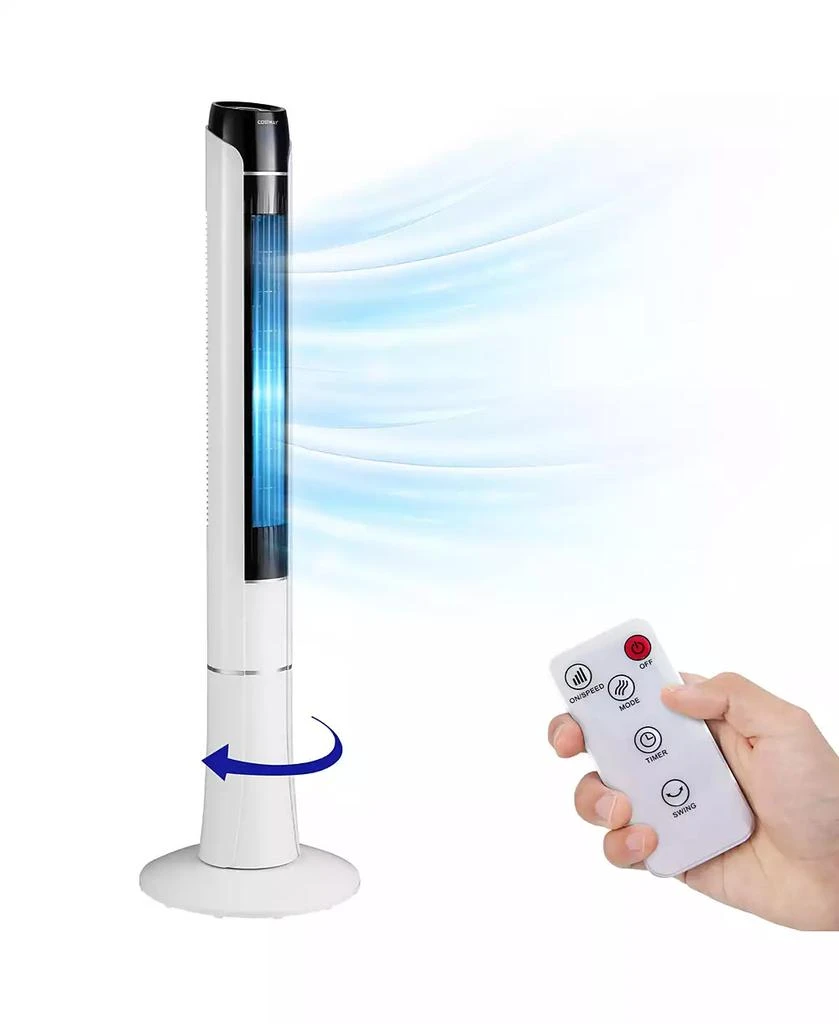 Costway Portable 48

 Tower Fan 80 °Oscillating Bladeless Fan w/Remote 
LED Control