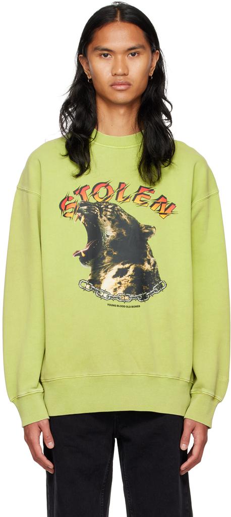 Stolen Girlfriends Club Green Wild Cat Sweatshirt