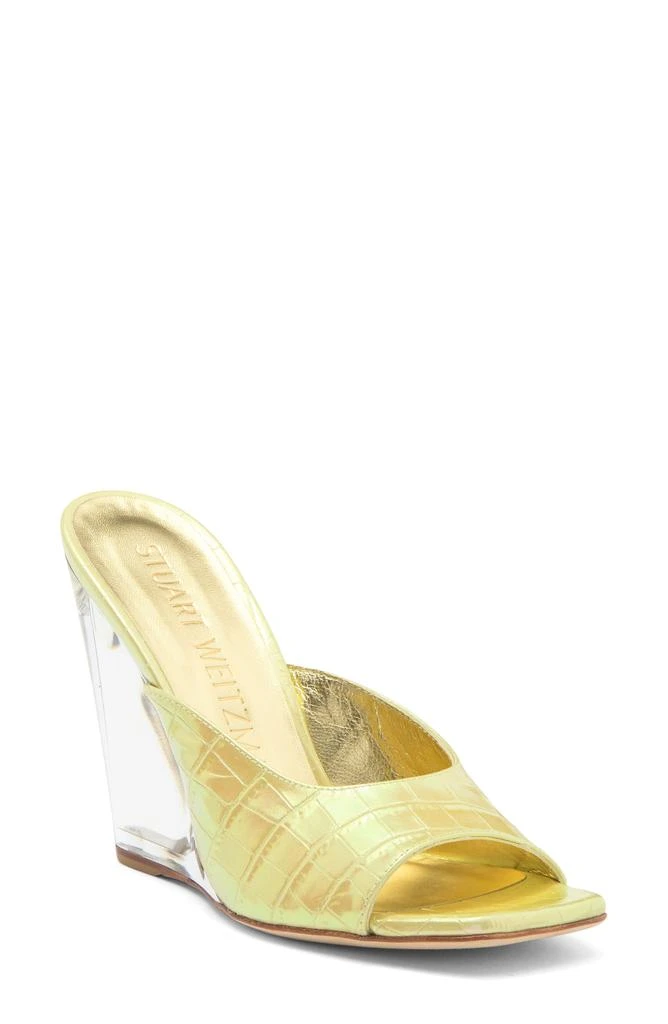 Stuart Weitzman Tia 100 Lucite® Wedge Sandal 1