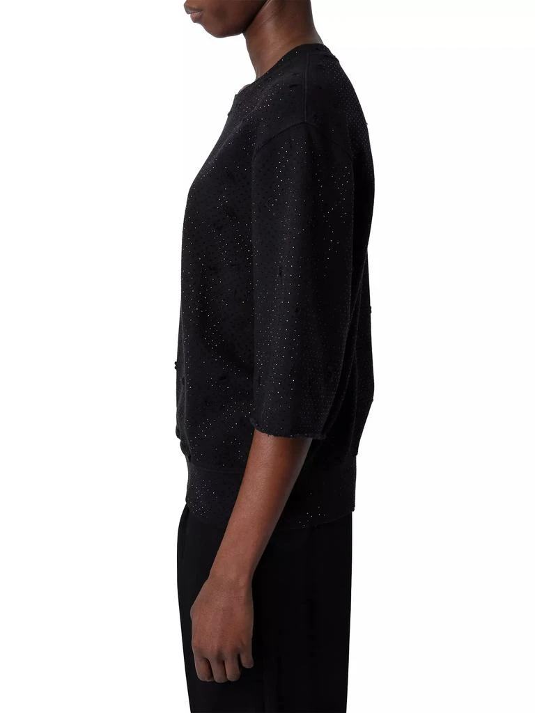ZADIG & VOLTAIRE Edmond Distressed Rhinestone T-Shirt 4