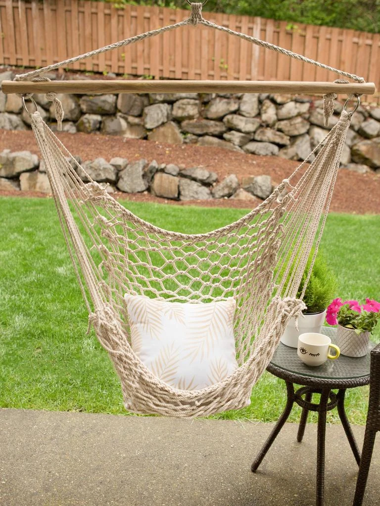 Actifo Recycled Cotton Swinging Hammock Chair 4