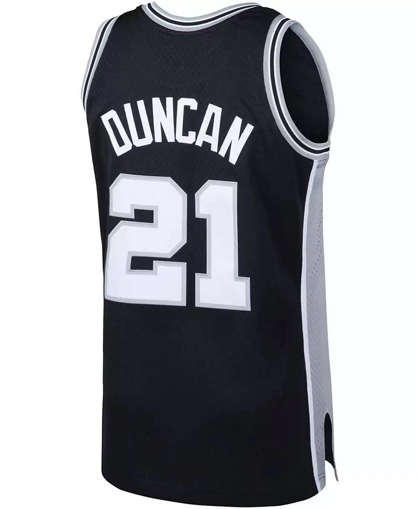 Mitchell and Ness Men's Tim Duncan Black San Antonio Spurs 1998-99 Hardwood Classics Swingman Jersey 3