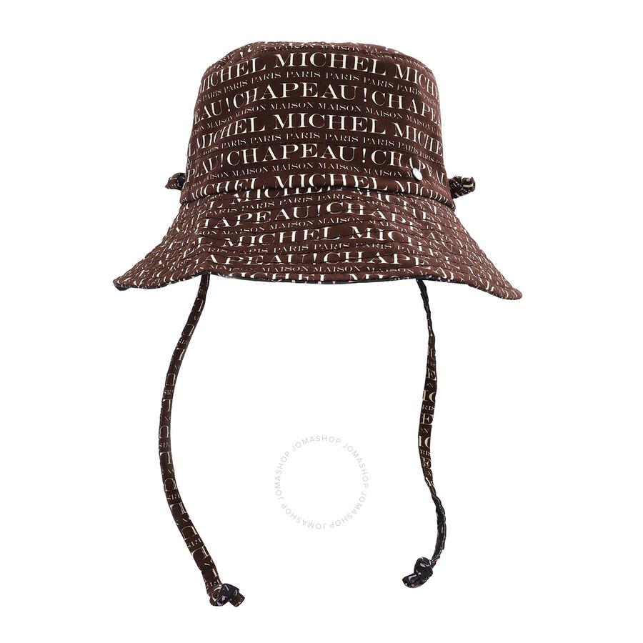 MAISON MICHEL Ladies Multi Angele Logo-Print Bucket Hat
