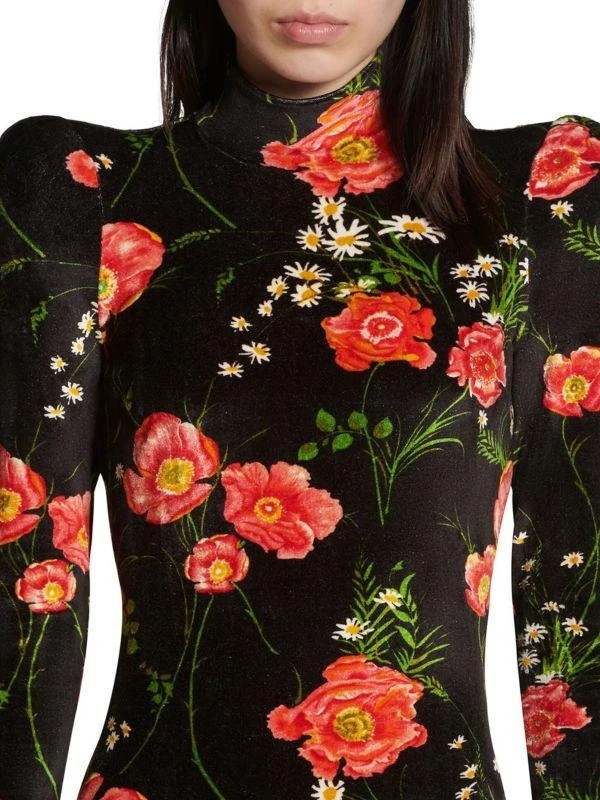 Balenciaga Poppy Velvet Turtleneck Dress 6