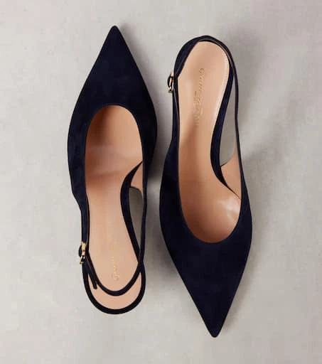 Gianvito Rossi Robbie 55 suede slingback pumps 5
