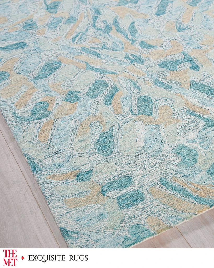 Exquisite Rugs Botanica Hand-Tufted Turquoise Rug, 9' x 12' 3