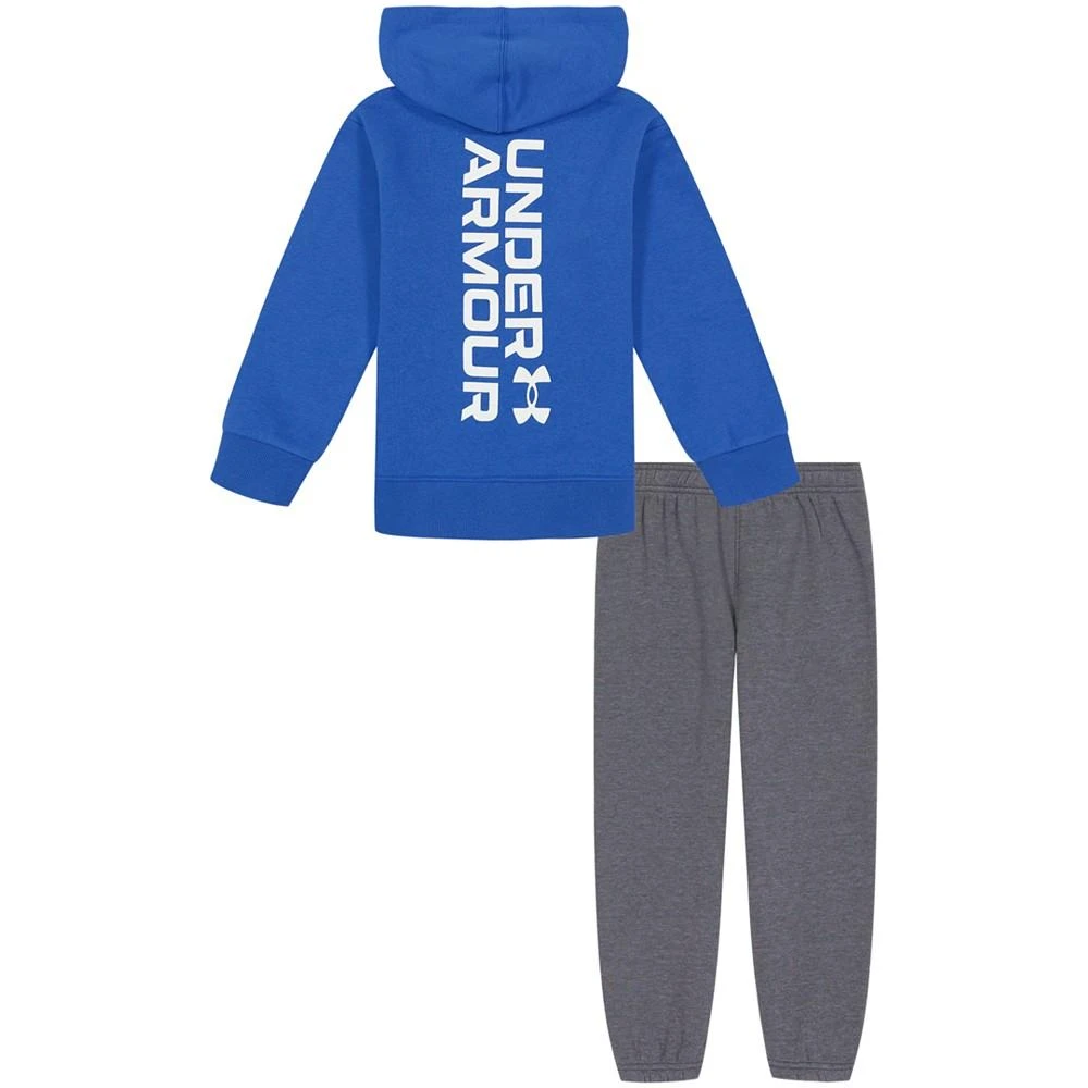 Under Armour Little Boys Branded Logo Zip-Up Hoodie and Joggers Set 2