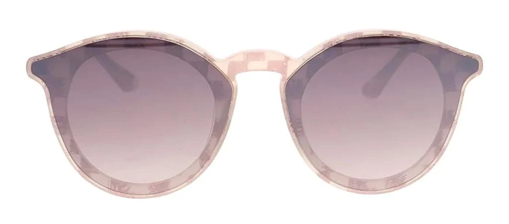 Krewe Krewe Collins Nylon Plaid Round Sunglasses 1