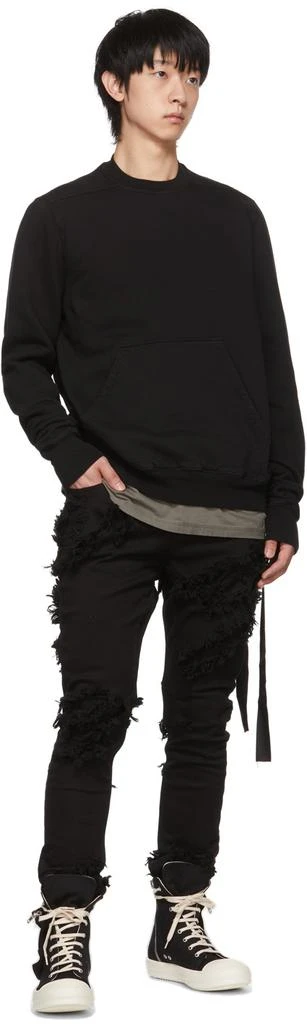 Rick Owens Black Slashed Detroit Jeans 4