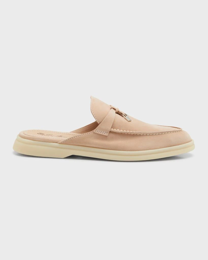 Loro Piana Babouche Charms Walk Suede Mule Loafers 1