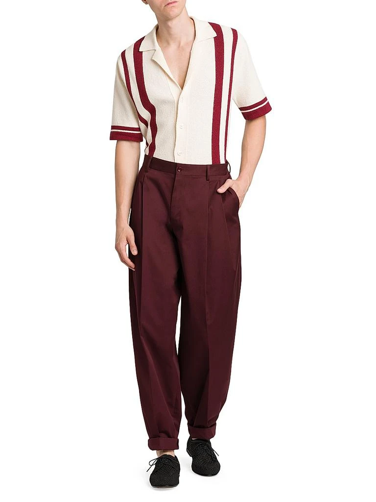 Dolce
Gabbana Striped Cotton-Blend Knit Slim-Fit Shirt 2