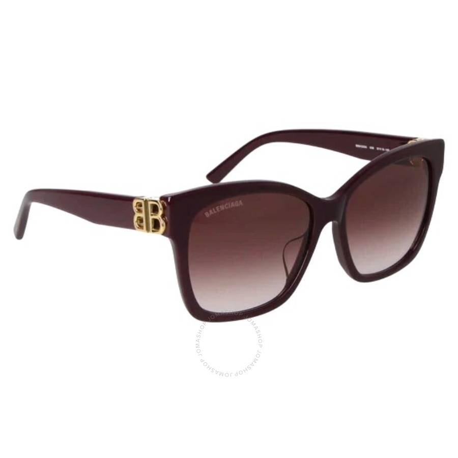 サングラス BALENCIAGA Balenciaga - BB0374SK-003 - SILVER-SILVER-VIOLET Balenciaga Bb0374sk Silver Uni-Sex Rectangle Sunglasses