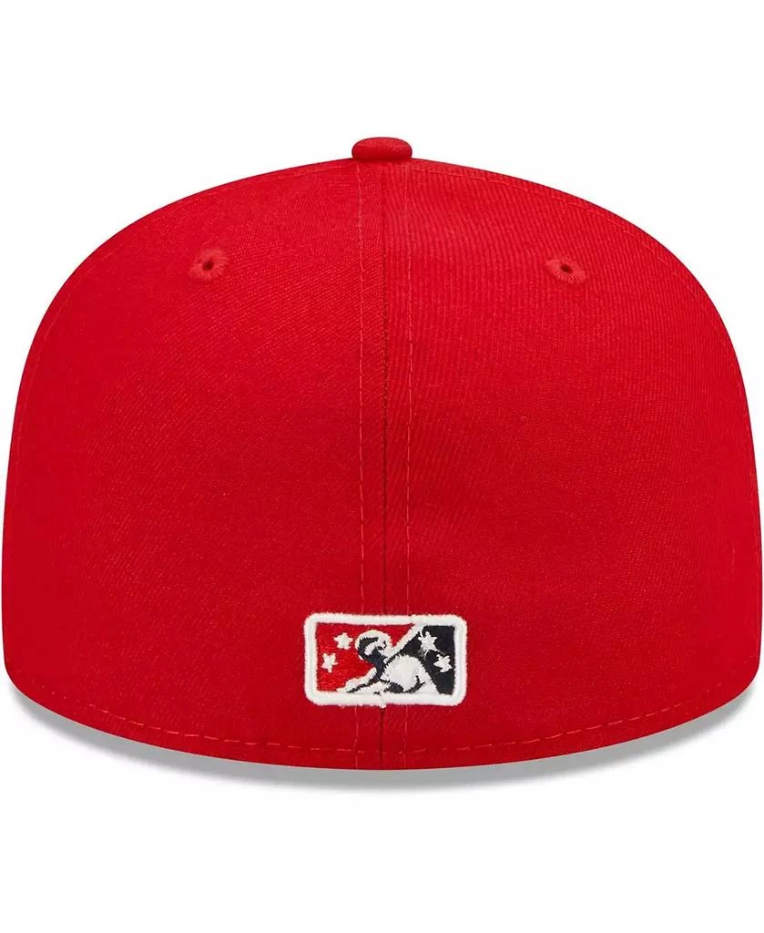 New Era Men's Red Albuquerque Isotopes Alternate Logo Authentic Collection 59FIFTY Fitted Hat 4