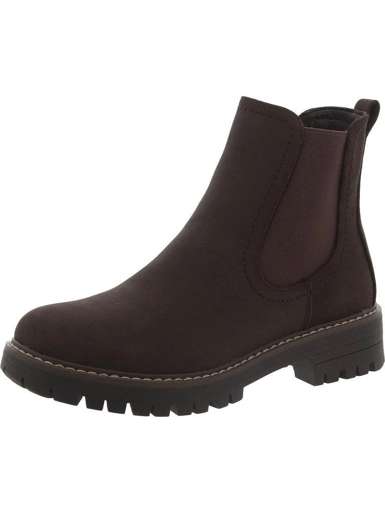 White Mountain Mastery Womens Faux Suede Stretch Chelsea Boots 6