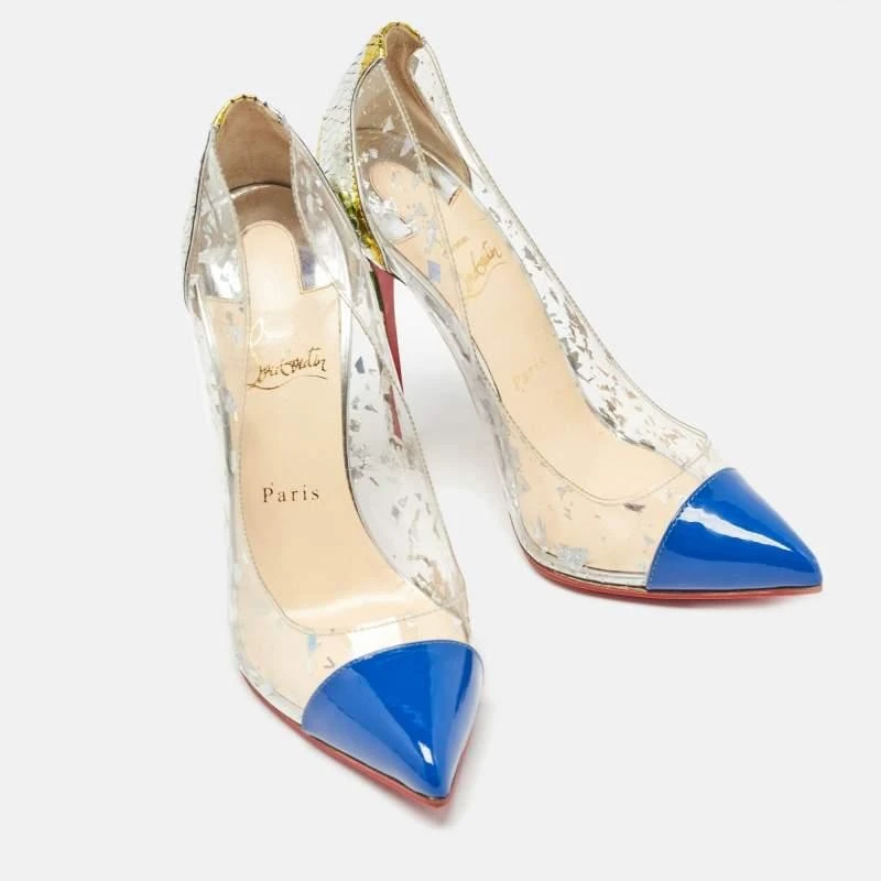 Christian Louboutin Christian Louboutin Multicolor Embossed Snakeskin, Patent and PVC Debout Pumps Size 40 4
