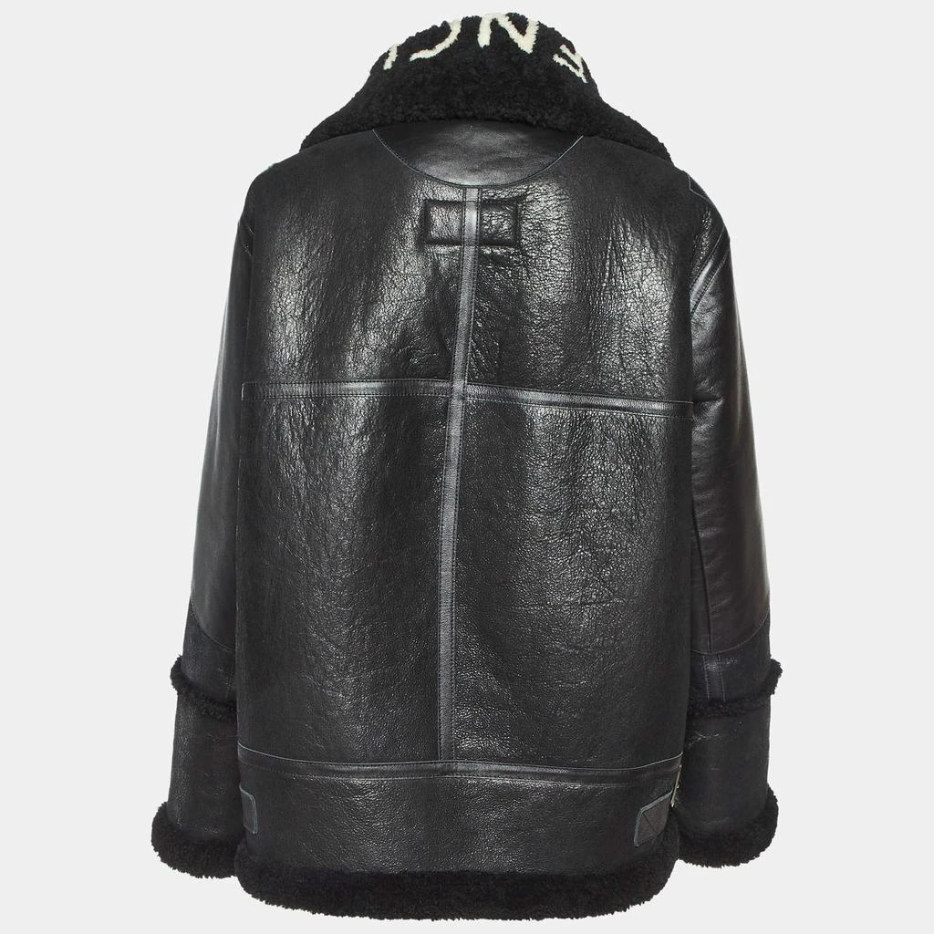 Balenciaga Balenciaga Black Leather and Shearling Oversized Jacket L 2