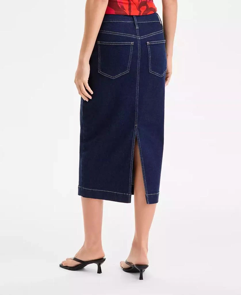 Bar III Women's Denim Midi Skirt, Exclusively at Macy's 4