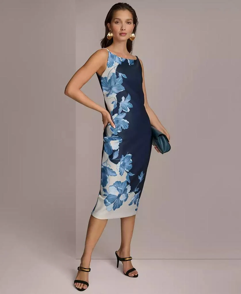 Donna Karan Women's Floral Print Sleeveless Sheath Dress 2