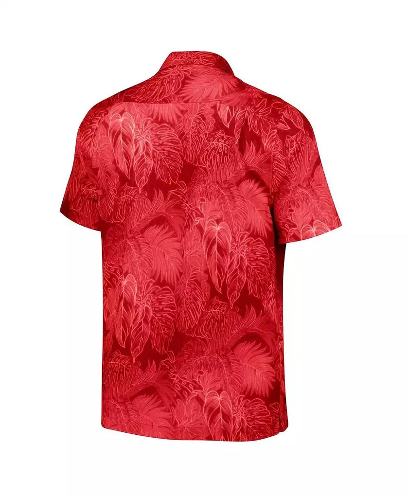 Tommy Bahama Men's Red Philadelphia Phillies Bahama Coast Luminescent Fronds IslandZone Button-Up Camp T-Shirt 3