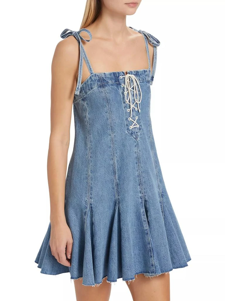 Re/Done Flounce Denim Minidress 4