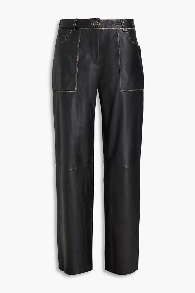 Muubaa Leather wide-leg pants