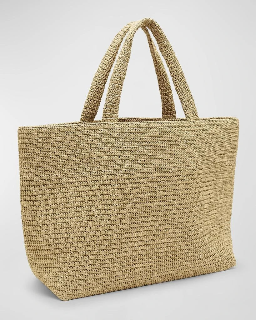 Yves Saint Laurent East-West Logo Raffia Tote Bag 6