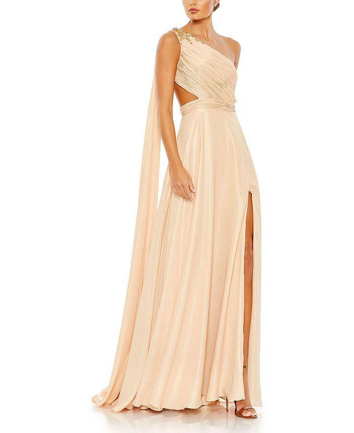 Mac Duggal Float One Shoulder Open Back Flowy Gown 1