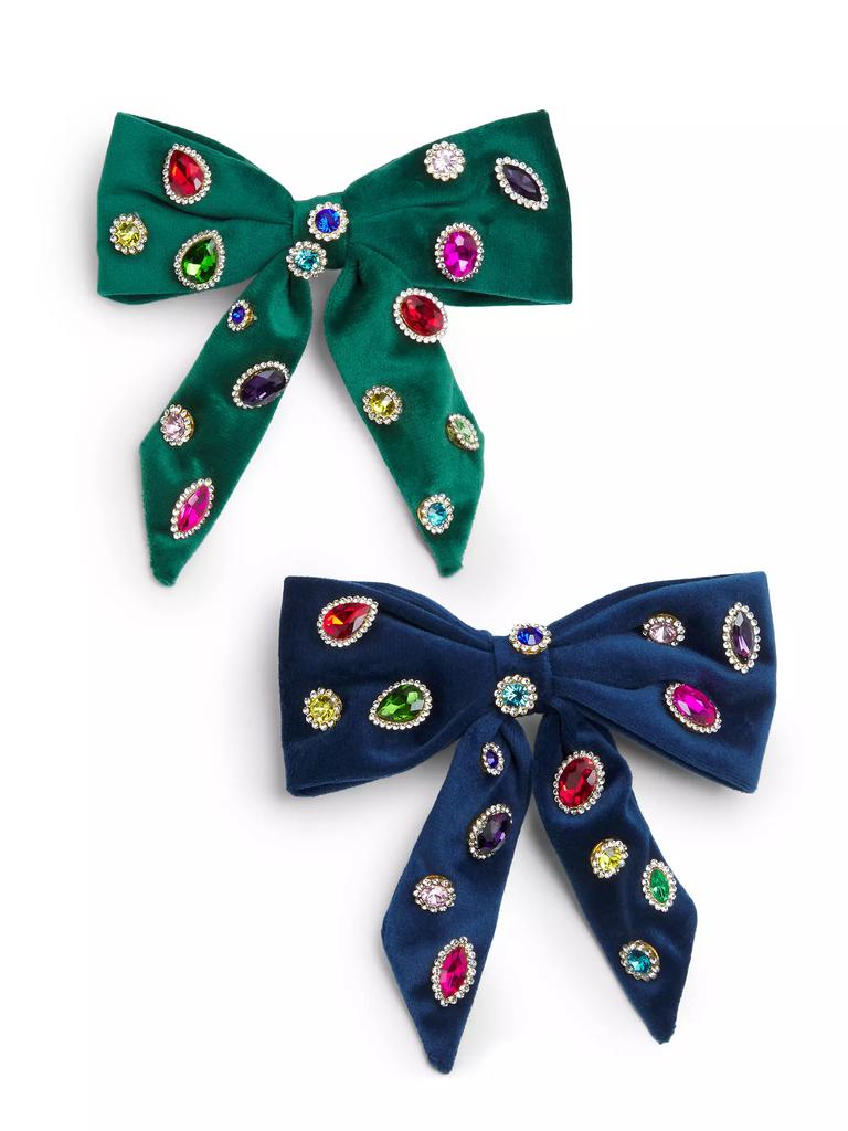 Bari Lynn Girl's Holiday Bows 2-Piece Set