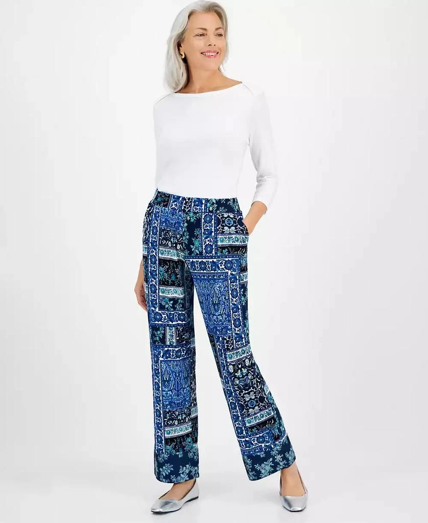 JM Collection Women's Printed Wide-Leg Pants, Created for Macy's 3